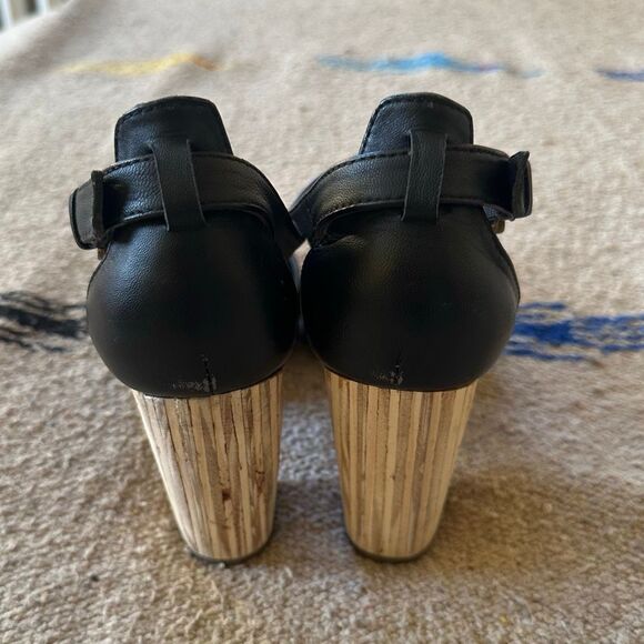 Fortress of Inca NEW Luna Naya Heels in Black Leather Size 39 - Picture 6 of 8